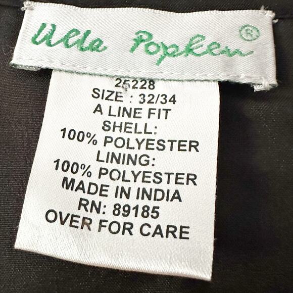 Ulla Popken Semi-Formal Sleeveless Black Chiffon Beaded Midi Dress Plus Size 5X - Picture 6 of 13